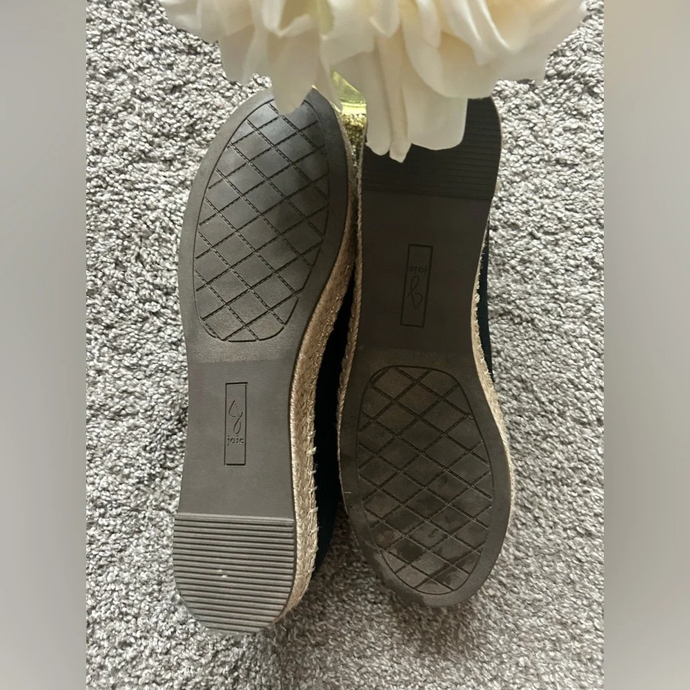 Joie Cara canvas, black Espadrille Flats, size 10, NWOT